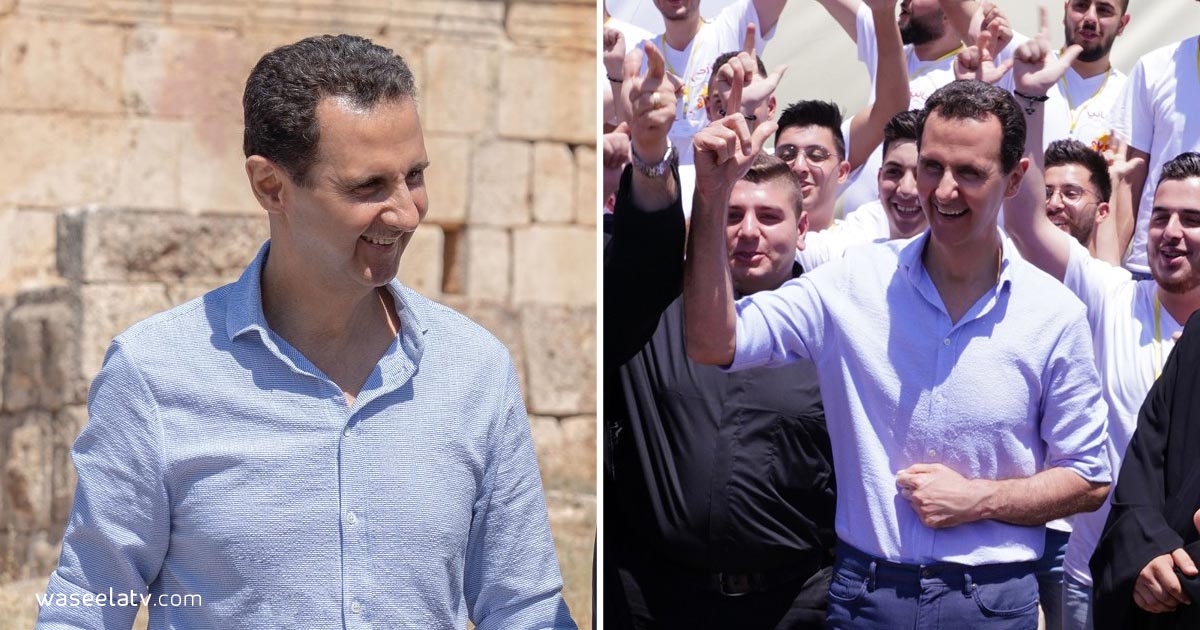 بشار الأسد يظهر قرب سجن صيدنايا العسكري (صور)